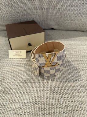 Louis Vuitton Damier Azur LV Initiales Belt
